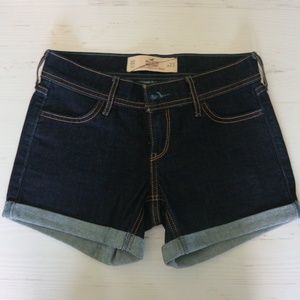 Hollister HIGH-RISE DARK WASH DENIM SHORTS 4'' | Size 00